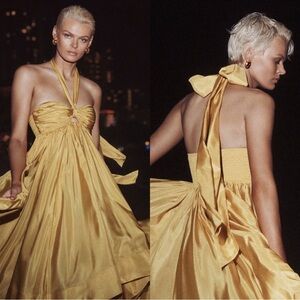 NWT | Zimmerman Dev Halter Silk Midi Dress Size US 4